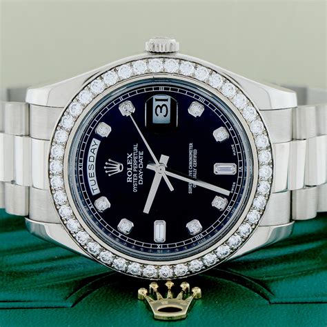 rolex president day-date in white gold with a champaign dial|rolex president white gold 41mm.